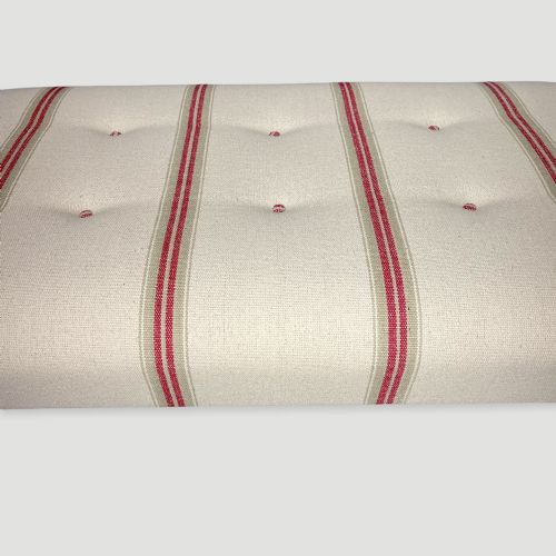 UPHOLSTERED BUTTONED LOW CENTRE FOOTSTOOL - ADDITIONAL PHOTO 4