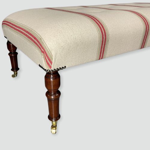 UPHOLSTERED BUTTONED LOW CENTRE FOOTSTOOL - ADDITIONAL PHOTO 7