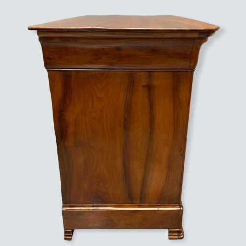 BURR WALNUT FRENCH COMMODE WITH WOOD TOP - ADDITIONAL PHOTO 7