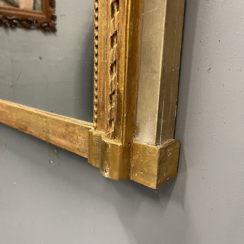 FRENCH PAINT AND GILT OVERMANTLE MIRROR - ADDITIONAL PHOTO 1