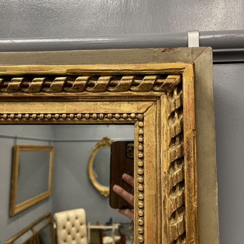 FRENCH PAINT AND GILT OVERMANTLE MIRROR - ADDITIONAL PHOTO 3
