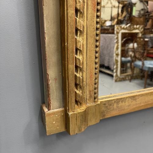 FRENCH PAINT AND GILT OVERMANTLE MIRROR - ADDITIONAL PHOTO 5