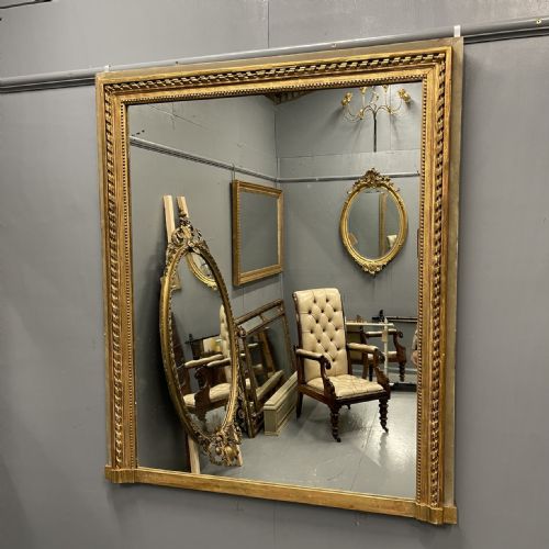 FRENCH PAINT AND GILT OVERMANTLE MIRROR - ADDITIONAL PHOTO 6