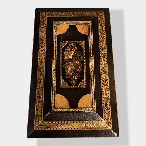 TONBRIDGE INLAID AND EBONISED JEWELLERY BOX - ADDITIONAL PHOTO 2