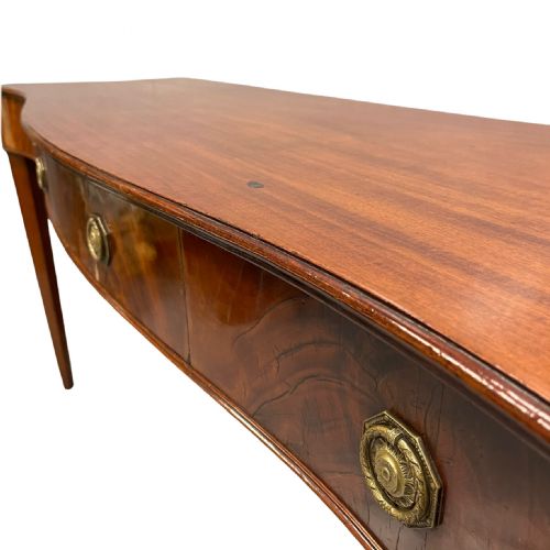 GEORGIAN MAHOGANY SERPENTINE SERVER TABLE - ADDITIONAL PHOTO 3