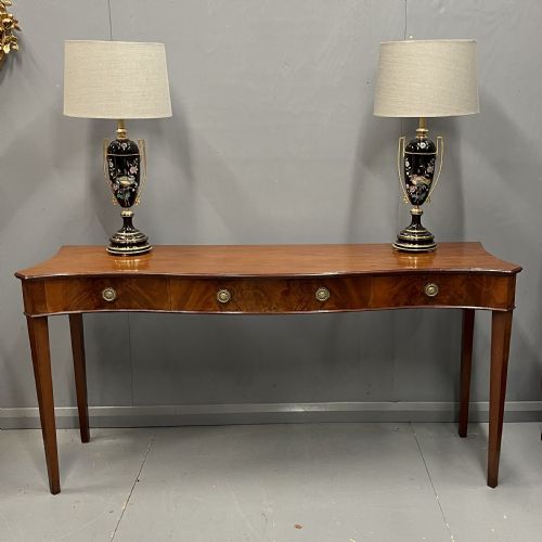 GEORGIAN MAHOGANY SERPENTINE SERVER TABLE - ADDITIONAL PHOTO 1