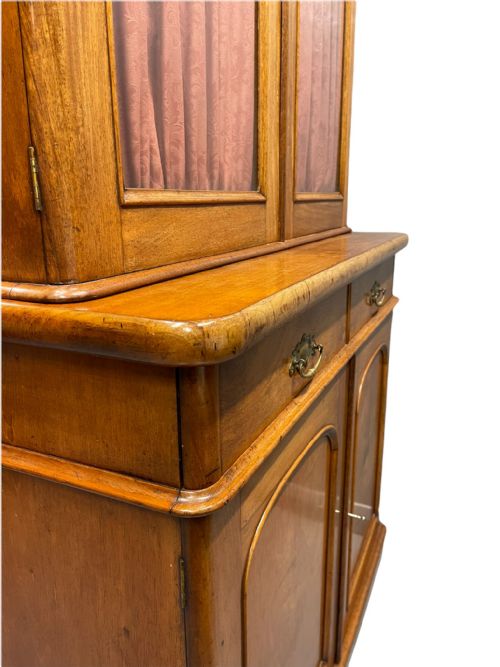 19TH CENTURY ENGLISH GLAZED BOOKCASE ON CUPBOARD BASE - ADDITIONAL PHOTO 4