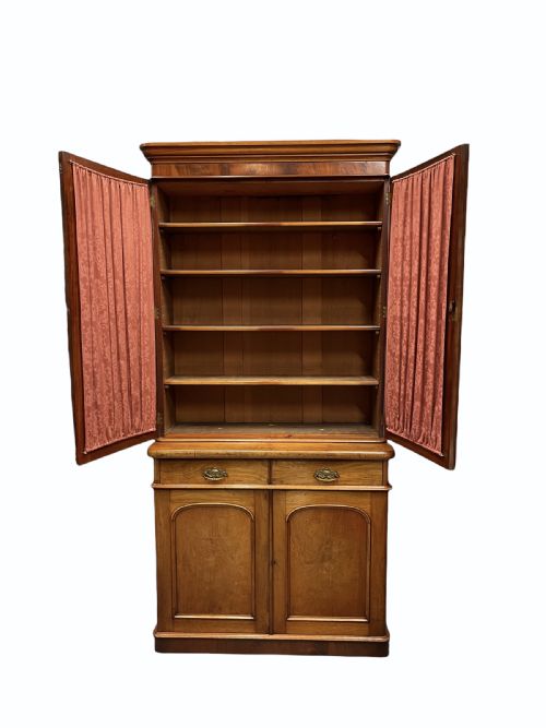 19TH CENTURY ENGLISH GLAZED BOOKCASE ON CUPBOARD BASE - ADDITIONAL PHOTO 9