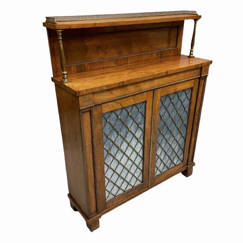 REGENCY ROSEWOOD AND BRASS CHIFFONIER - ADDITIONAL PHOTO 1
