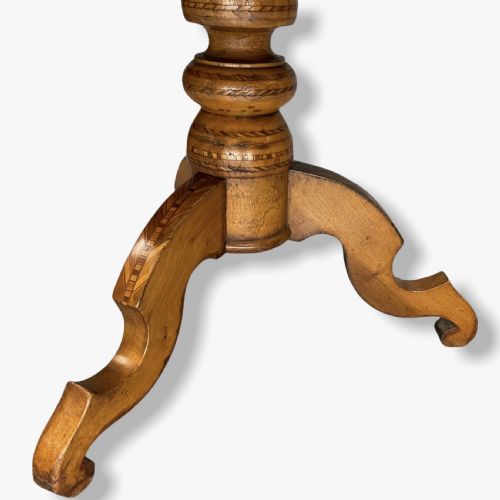 SORRENTO WALNUT MARQUETRY LOW PEDESTAL TABLE - ADDITIONAL PHOTO 4