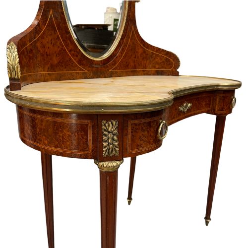FRENCH BURR AMBOYNA AND MARBLE TOP DRESSING TABLE - ADDITIONAL PHOTO 10