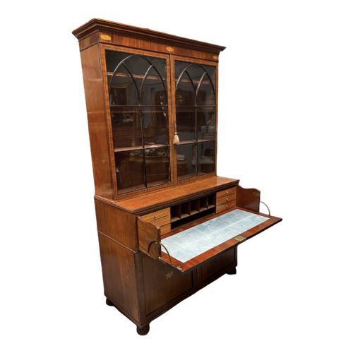 late georgian secretaire bookcase - CATEGORY: ANTIQUE BOOKCASES - DATED REGENCY