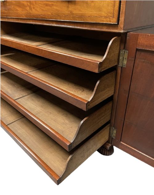 LATE GEORGIAN SECRETAIRE BOOKCASE - ADDITIONAL PHOTO 9