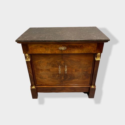 FRENCH EMPIRE COMMODE A PORTE - ADDITIONAL PHOTO 1