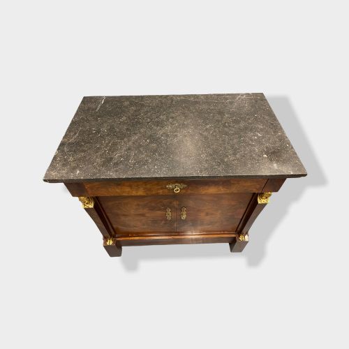 FRENCH EMPIRE COMMODE A PORTE - ADDITIONAL PHOTO 2