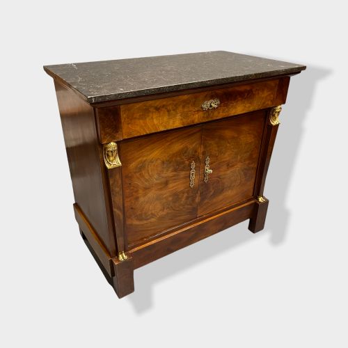 FRENCH EMPIRE COMMODE A PORTE - ADDITIONAL PHOTO 3