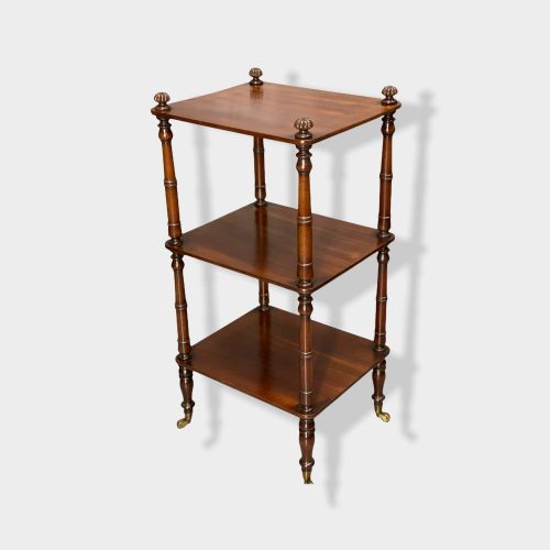 regency mahogany 3 tier etagere side table - CATEGORY: ANTIQUE FURNITURE - DATED REGENCY