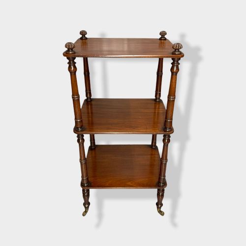 REGENCY MAHOGANY 3 TIER ETAGERE SIDE TABLE - ADDITIONAL PHOTO 1