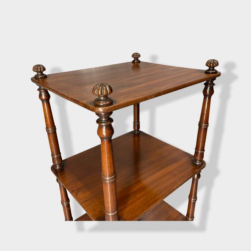 REGENCY MAHOGANY 3 TIER ETAGERE SIDE TABLE - ADDITIONAL PHOTO 2