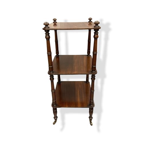 REGENCY MAHOGANY 3 TIER ETAGERE SIDE TABLE - ADDITIONAL PHOTO 4
