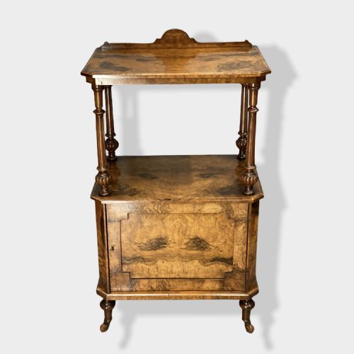 english burr walnut pier cabinet - CATEGORY: ANTIQUE CABINETS - DATED 19TH CENTURY