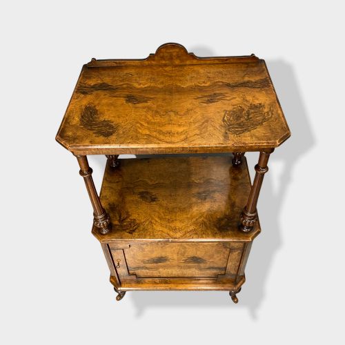 ENGLISH BURR WALNUT PIER CABINET - ADDITIONAL PHOTO 2