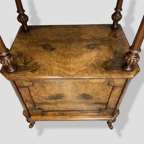 ENGLISH BURR WALNUT PIER CABINET - ADDITIONAL PHOTO 3