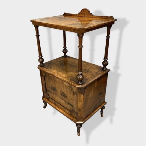 ENGLISH BURR WALNUT PIER CABINET - ADDITIONAL PHOTO 4