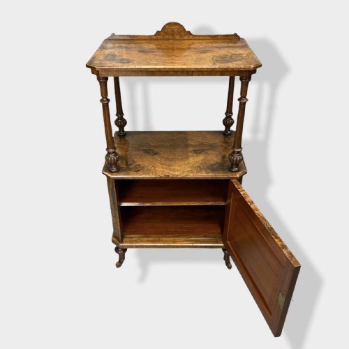 ENGLISH BURR WALNUT PIER CABINET - ADDITIONAL PHOTO 5