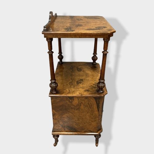 ENGLISH BURR WALNUT PIER CABINET - ADDITIONAL PHOTO 6