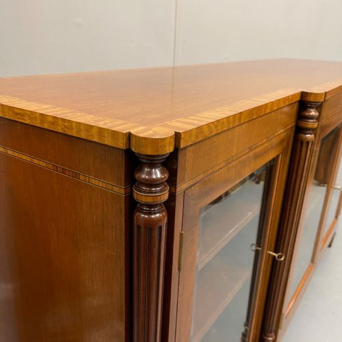 FRENCH BREAKFRONT GLAZED SIDEBOARD BOOKCASE - ADDITIONAL PHOTO 3