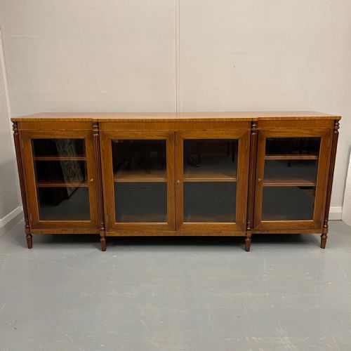 FRENCH BREAKFRONT GLAZED SIDEBOARD BOOKCASE - ADDITIONAL PHOTO 1