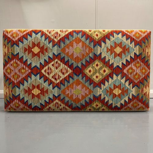 4 X 2 CENTRE FOOTSTOOL IN KILIM - ADDITIONAL PHOTO 2