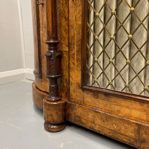 BURR WALNUT AND MARQUETRY CREDENZA WITH MARBLE TOP - ADDITIONAL PHOTO 5