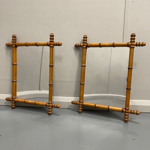 pair of french faux bamboo mirrors - CATEGORY: ANTIQUE MIRRORS - DATED 1930