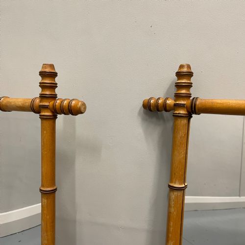 PAIR OF FRENCH FAUX BAMBOO MIRRORS - ADDITIONAL PHOTO 2