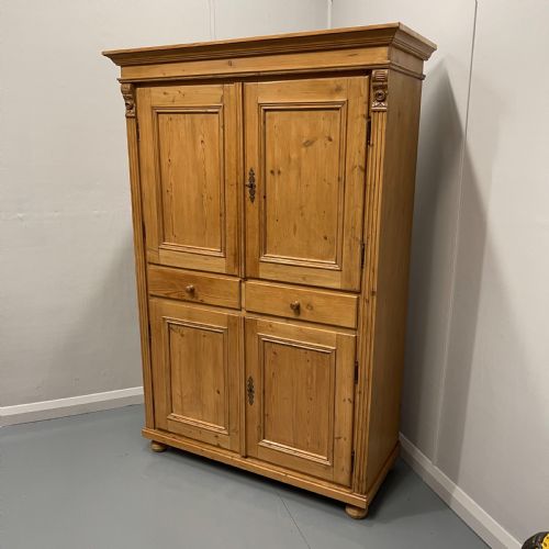large antique pine larder cupboard with drawers - CATEGORY: ANTIQUE CUPBOARDS - DATED EDWARDIAN