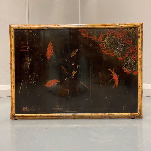 VICTORIAN LACQUERED BAMBOO SIDE TABLE - ADDITIONAL PHOTO 2