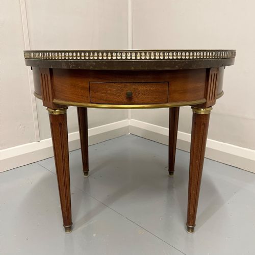 FRENCH MARBLE TOP BOUILLOTTE COFFEE TABLE - ADDITIONAL PHOTO 1