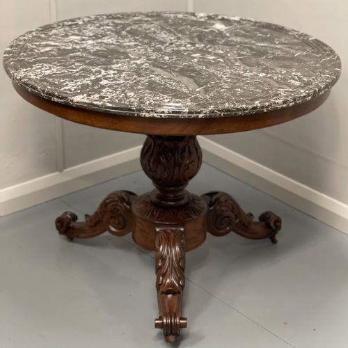 french 19th century marble top gueridon centre table - CATEGORY: ANTIQUE TABLES - DATED 19TH CENTURY