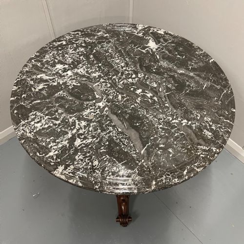 FRENCH 19TH CENTURY MARBLE TOP GUERIDON CENTRE TABLE - ADDITIONAL PHOTO 4