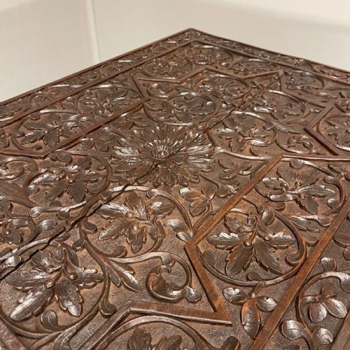 ANGLO INDIAN TEAK FOLDING SIDE TABLE - ADDITIONAL PHOTO 5