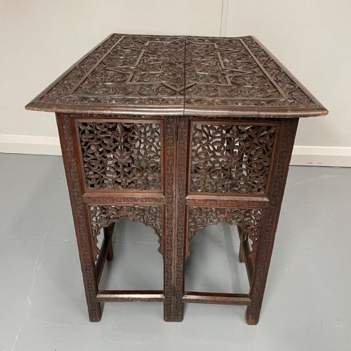 ANGLO INDIAN TEAK FOLDING SIDE TABLE - ADDITIONAL PHOTO 7