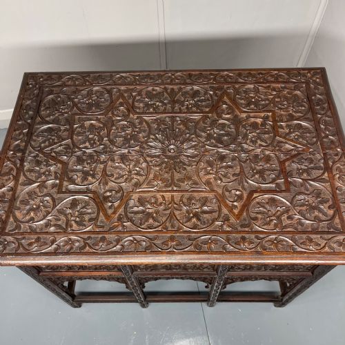 ANGLO INDIAN TEAK FOLDING SIDE TABLE - ADDITIONAL PHOTO 11