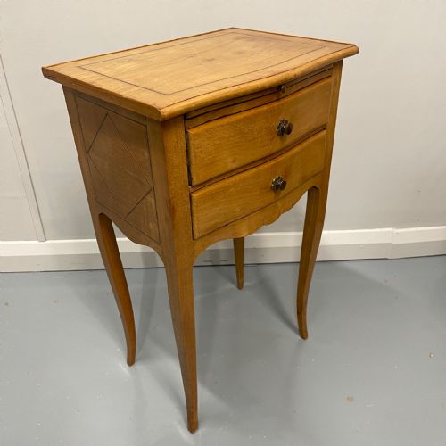 PAIR OF FRENCH ASH INLAID BEDSIDE LAMP TABLES - ADDITIONAL PHOTO 6