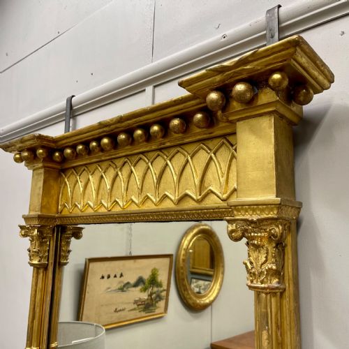 REGENCY GILT PIER MIRROR WITH CLUSTER COLUMNS - ADDITIONAL PHOTO 2