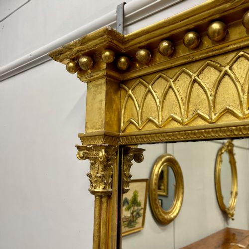 REGENCY GILT PIER MIRROR WITH CLUSTER COLUMNS - ADDITIONAL PHOTO 3