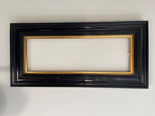 PAIR OF BLACK LACQUERED PIER MIRRORS - ADDITIONAL PHOTO 5