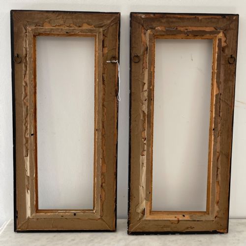 PAIR OF BLACK LACQUERED PIER MIRRORS - ADDITIONAL PHOTO 7