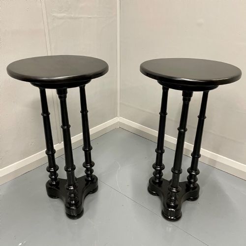 pair of ebonised regency style side tables - CATEGORY: ANTIQUE TABLES - DATED 1930